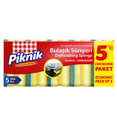 Piknik Bulaşık Süngeri Oluklu - 1
