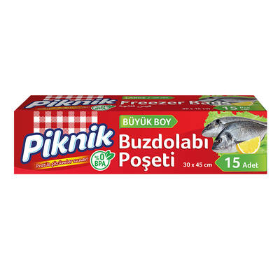 Piknik Buzdolabı Poşeti Büyük Büyük Boy 15'li - 1