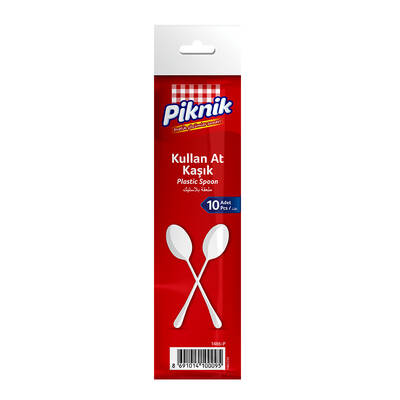 Piknik Plastik Kaşık Büyük Boy 10'lu - 1
