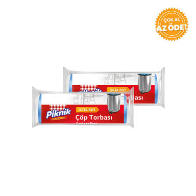 Piknik Standart Çöp Torbası Orta Boy 15'li 2'li - 1